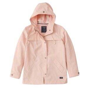 Abercrombie & Fitch Classic Rain Jacket in Blush Pink